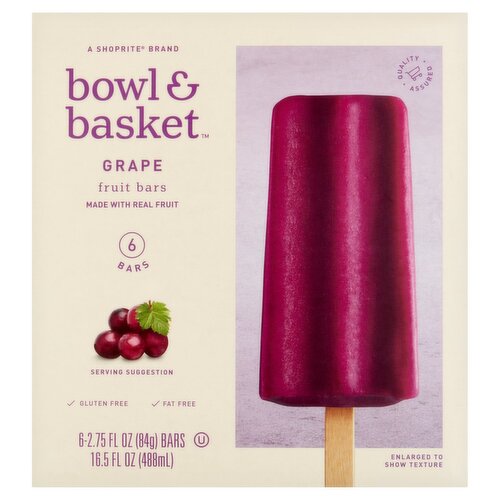 Bowl & Basket Grape Fruit Bars, 2.75 fl oz, 6 count