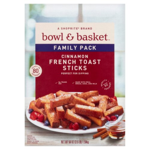 Bowl & Basket Cinnamon French Toast Sticks Family Pack, 56 oz