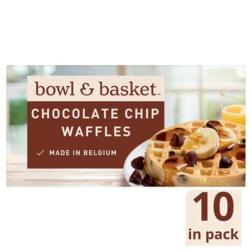 Bowl & Basket Chocolate Chip Waffles, 10 count, 10.9 oz