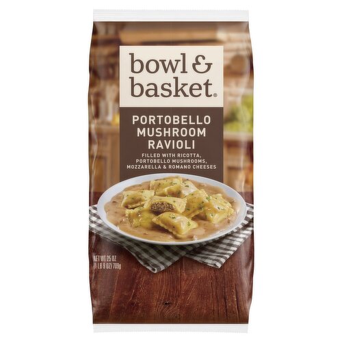 Bowl & Basket Portobello Mushroom Ravioli, 25 oz