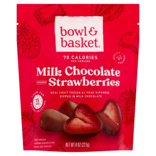 Bowl & Basket Milk Chocolate Covered Strawberries, 8 oz