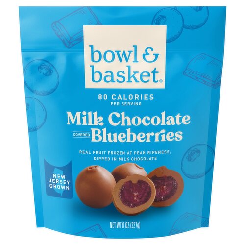Bowl & Basket Milk Chocolate Covered Blueberries, 8 oz