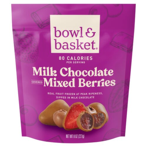 Bowl & Basket Milk Chocolate Covered Mixed Berries, 8 oz
