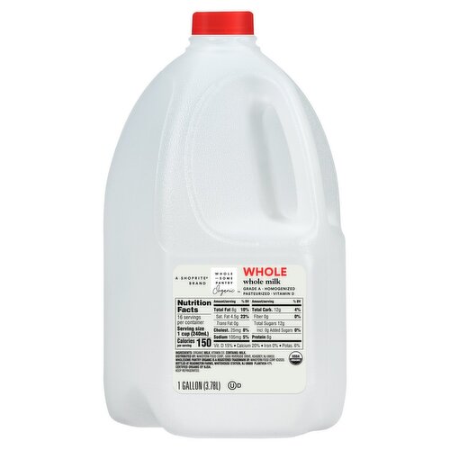 Wholesome Pantry Organic Whole Milk, 1 gallon