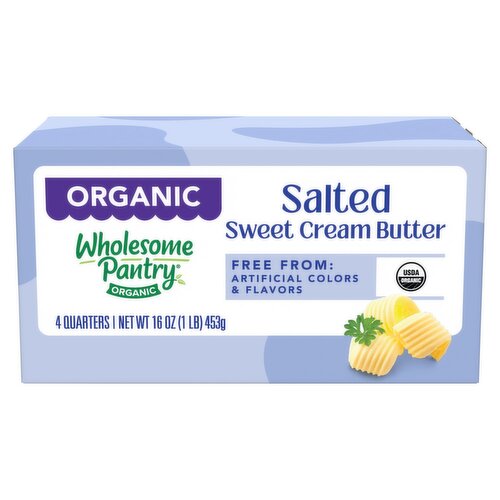 Wholesome Pantry Organic Salted Sweet Cream Butter, 4 count, 16 oz