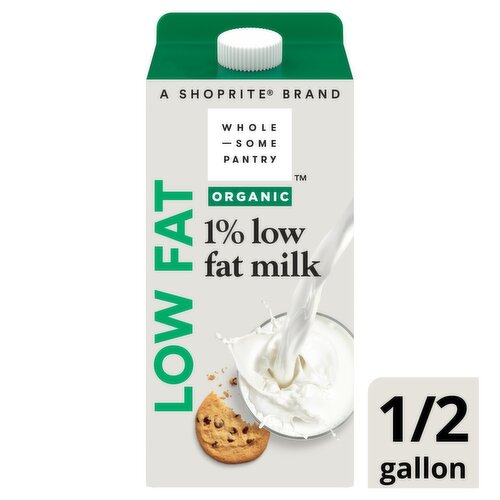 Wholesome Pantry Organic 1% Low Fat Milk, 0.5 gallon