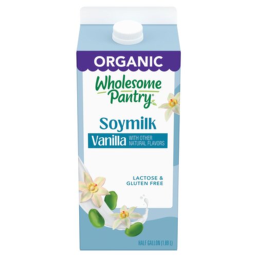 Wholesome Pantry Organic Vanilla Soymilk, half gallon