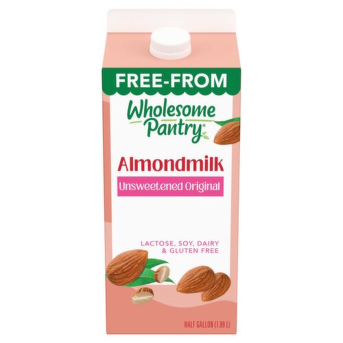 Wholesome Pantry Unsweetened Original Almondmilk, half gallon