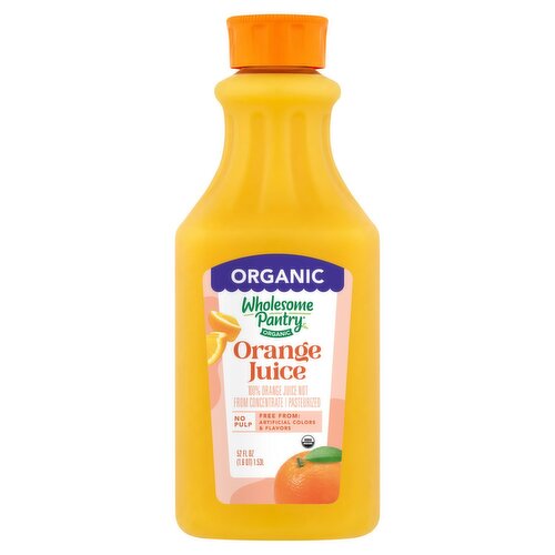 Wholesome Pantry Organic No Pulp 100% Orange Juice, 52 fl oz