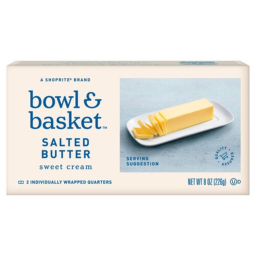 Bowl & Basket Sweet Cream Salted Butter, 2 count, 8 oz