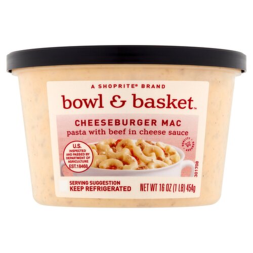 Bowl & Basket Cheeseburger Mac Pasta with Beef in Cheese Sauce, 16 oz