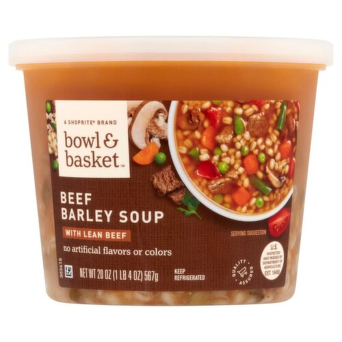 Bowl & Basket Beef Barley Soup with Lean Beef, 20 oz