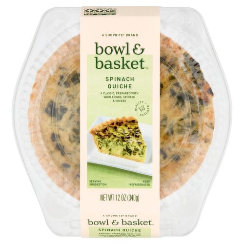 Bowl & Basket Spinach Quiche, 12 oz