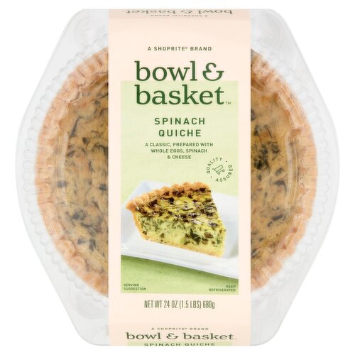 Bowl & Basket Spinach Quiche, 24 oz