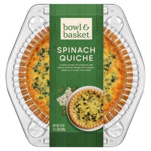 Bowl & Basket Spinach Quiche, 24 oz