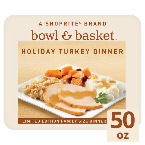 Bowl & Basket Holiday Turkey Dinner Limited Edition Family Size, 50 oz