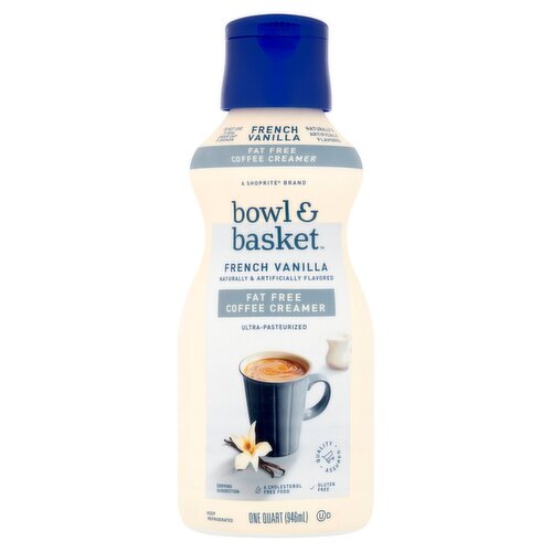 Bowl & Basket French Vanilla Fat Free Coffee Creamer, one quart