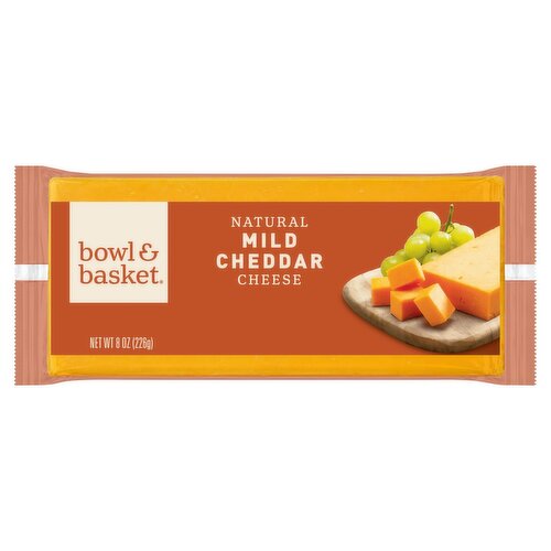 Bowl & Basket Natural Mild Cheddar Cheese, 8 oz