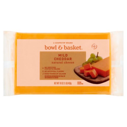 Bowl & Basket Mild Cheddar Natural Cheese, 16 oz