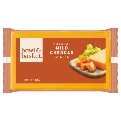 Bowl & Basket Natural Mild Cheddar Cheese, 16 oz