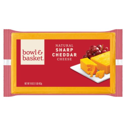 Bowl & Basket Natural Sharp Cheddar Cheese, 16 oz