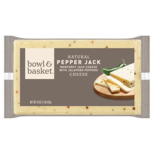 Bowl & Basket Natural Pepper Jack Cheese, 8 oz