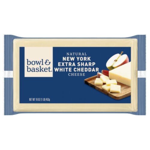 Bowl & Basket Natural New York Extra Sharp White Cheddar Cheese, 16 oz