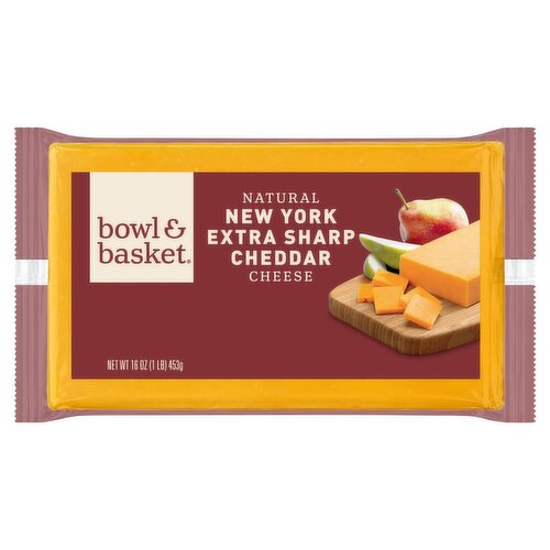 Bowl & Basket Natural New York Extra Sharp Cheddar Cheese, 16 oz