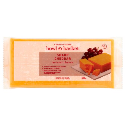 Bowl & Basket Sharp Cheddar Natural Cheese, 32 oz