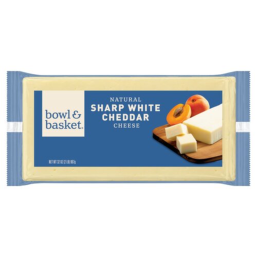 Bowl & Basket Natural Sharp White Cheddar Cheese, 32 oz