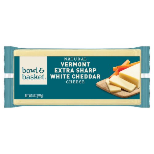 Bowl & Basket Natural Vermont Extra Sharp White Cheddar Cheese, 8 oz
