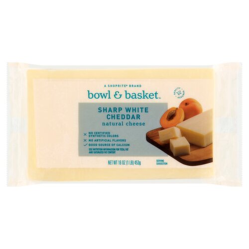 Bowl & Basket Sharp White Cheddar Natural Cheese, 16 oz