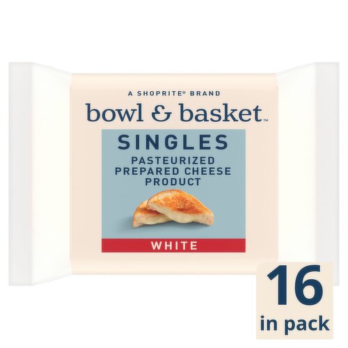 Bowl & Basket Singles White Cheese, 3/4 oz, 16 count