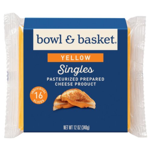 Bowl & Basket Yellow Singles Cheese, 16 count, 12 oz