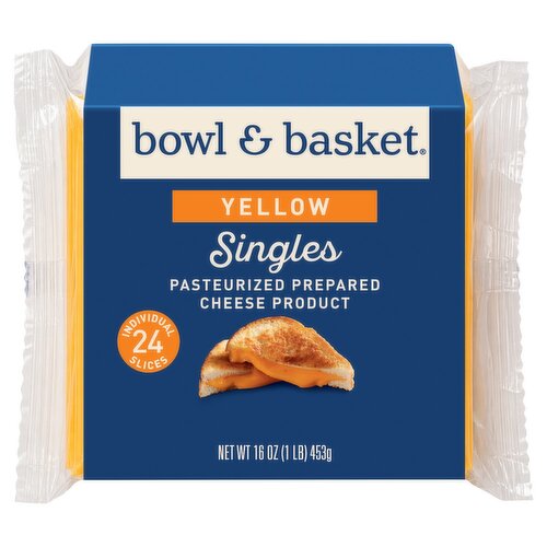 Bowl & Basket Yellow Singles Cheese, 24 count, 16 oz