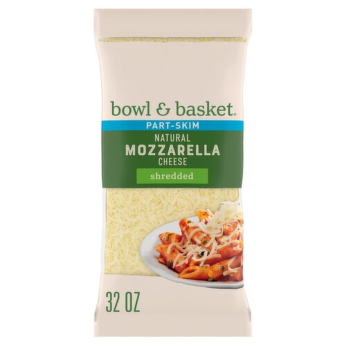 Bowl & Basket Shredded Part-Skim Mozzarella Cheese, 32 oz