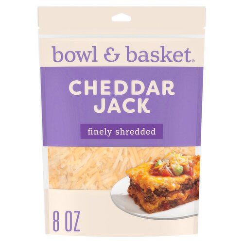 Bowl & Basket Finely Shredded Cheddar Jack Cheese, 8 oz