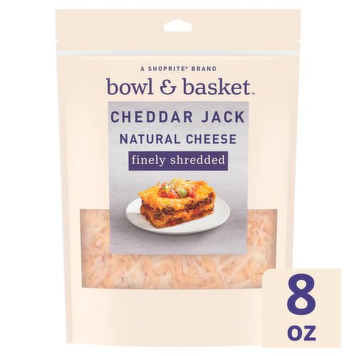 Bowl & Basket Finely Shredded Cheddar Jack Cheese, 8 oz