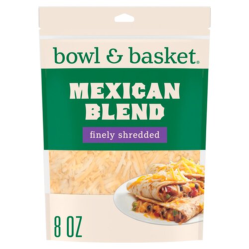 Bowl & Basket Finely Shredded Mexican Blend Cheese, 8 oz