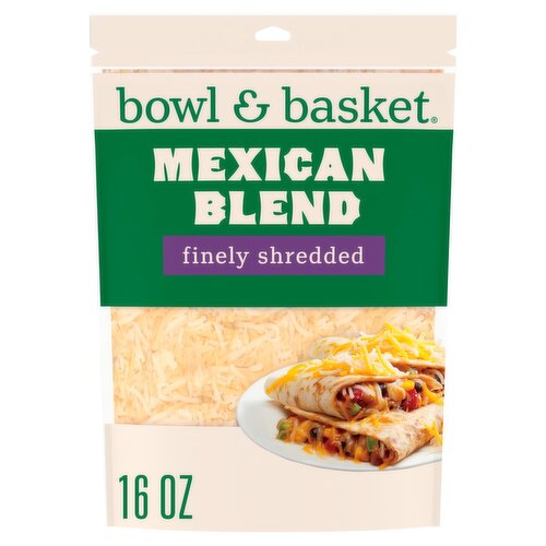 Bowl & Basket Finely Shredded Mexican Blend Cheese, 16 oz