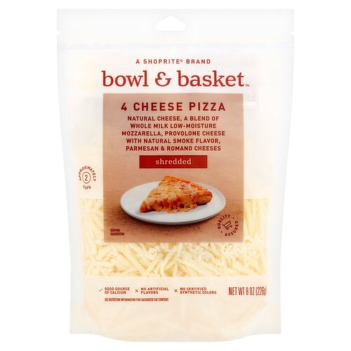 Bowl & Basket Shredded 4 Cheese Pizza, 8 oz