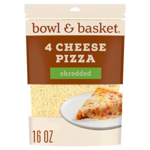 Bowl & Basket Shredded 4 Cheese Pizza Cheese, 16 oz