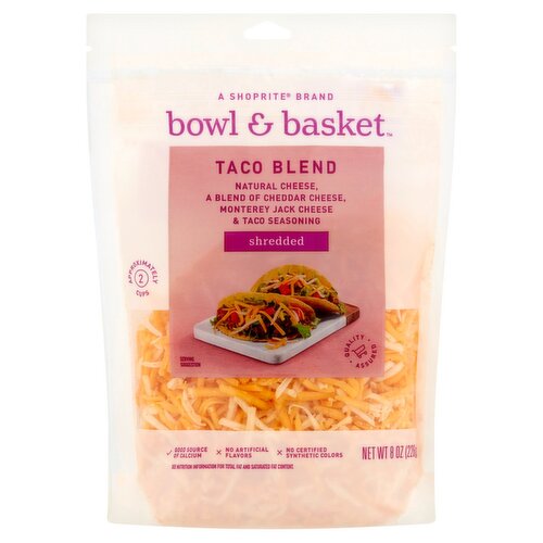 Bowl & Basket Shredded Taco Blend, 8 oz