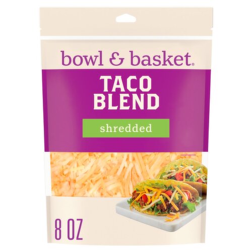 Bowl & Basket Shredded Taco Blend Cheese, 8 oz