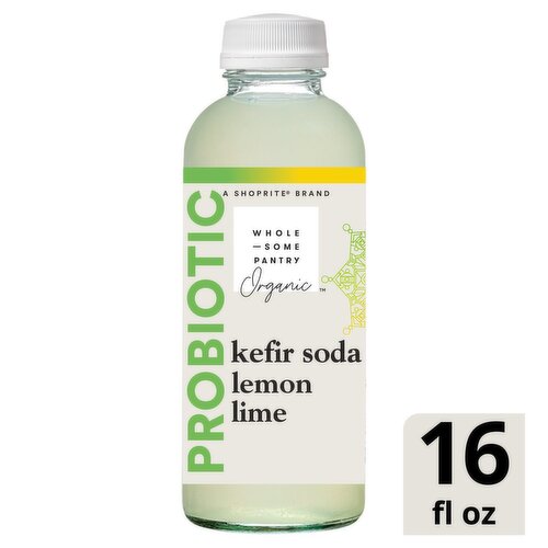 Wholesome Pantry Organic Probiotic Lemon Lime Kefir Soda, 16 fl oz