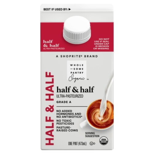 Wholesome Pantry Organic Half & Half, one pint