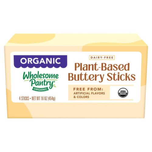 Wholesome Pantry Organic Dairy-Free Plant-Based Buttery Sticks, 4 count, 16 oz