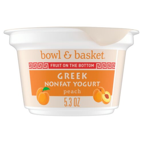 Bowl & Basket Fruit on the Bottom Peach Greek Nonfat Yogurt, 5.3 oz