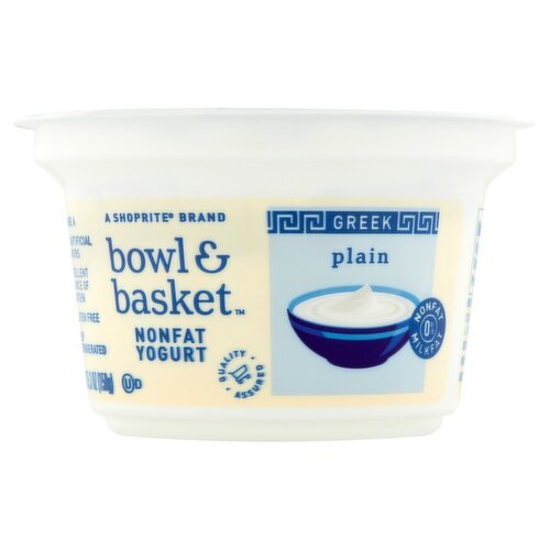 Bowl & Basket Greek Plain Nonfat Yogurt, 5.3 oz