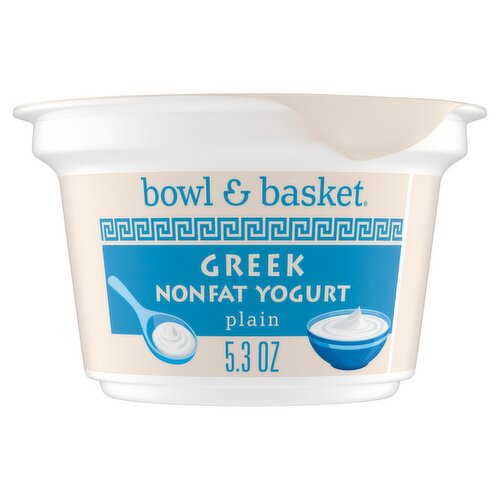 Bowl & Basket Plain Greek Nonfat Yogurt, 5.3 oz